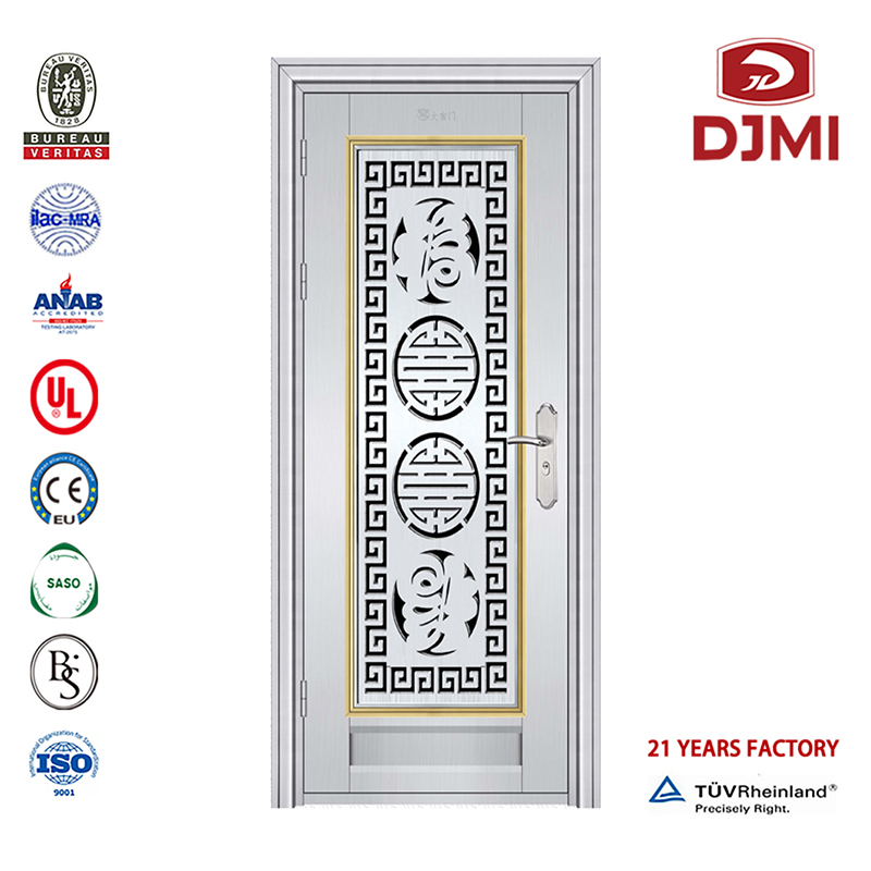 Swing bon marché 304 # \/ 201 # Entrée principale 304 Conception de porte simple en acier inoxydable Conception personnalisée avec Ss304 # Porte d'entrée en acier inoxydable à un et demi-cadre Nouveaux paramètres Portes doubles Portes extérieures Conception de la grille avant