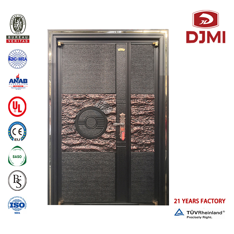 High Quality Door Control First Armor Smooth Steel Door Low Cost main Gate Black Armored Door ring