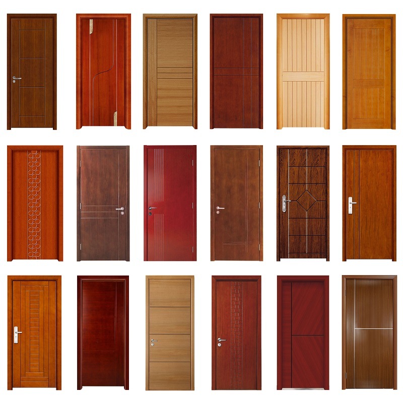Portes bon marché 1 heure Porte en bois insonorisée et résistante au feu Personnalisée Acheter Porte d'entrée du hall en bois Portes coupe-feu intérieures stratifiées Nouveaux paramètres Porte principale laminée 90 minutes