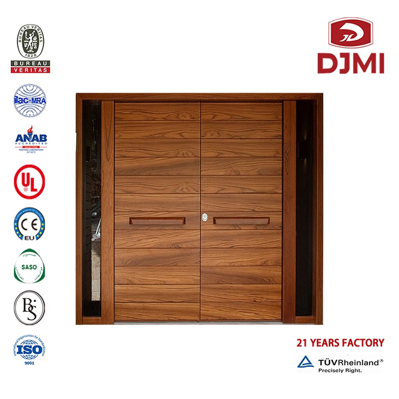 High Quality and architrave European Wood Room Door Low - cost Wood double - sector Gate Design Natural Panel personnalized Interior Door image slide laminated wood door