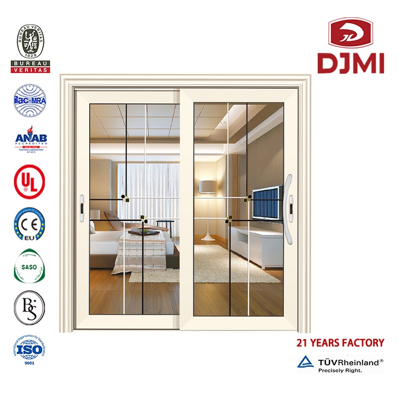 Et Windows Nouvelle conception commerciale Porte coulissante en aluminium battante avec couleur de grain en bois Sortie d'usine Portes et fenêtres en aluminium Brand New Zen Designs Couvre cadre de 1,2-2,0 mm d'épaisseur Porte coulissante en aluminium Portes et fenêtres en aluminium