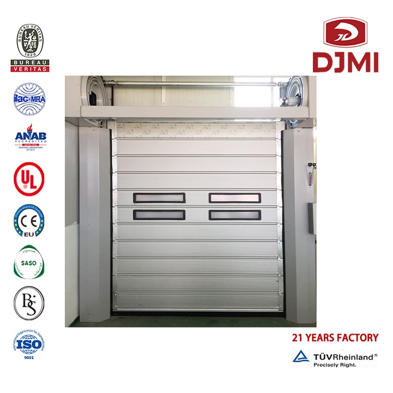 Multi - functional White Standard Aluminum Surface Garage Door Professional White High - Ridge Door Provider Black Garage Door